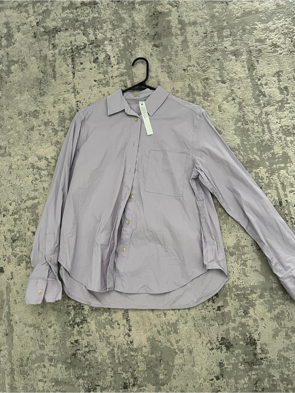 EUC lululemon cotton blend poplin button down shirts size S